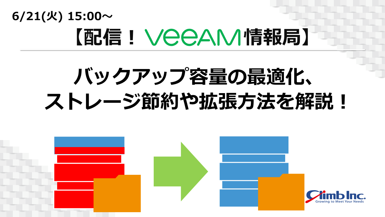 バックアップ容量の最適化、節約