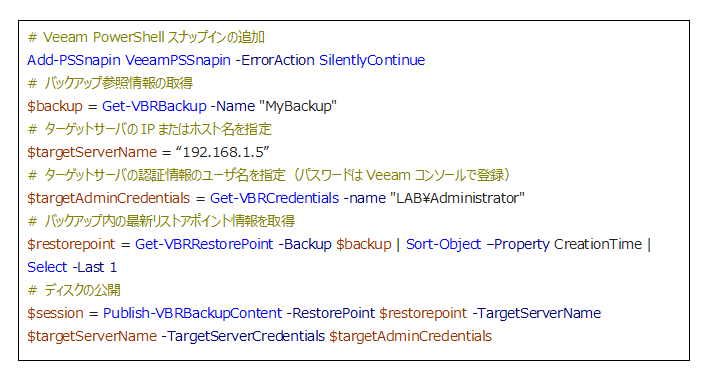 Veeamデータ統合API