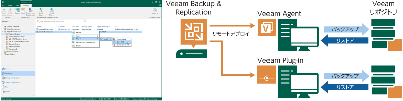 Veeam Agent/Plug-in 統合管理